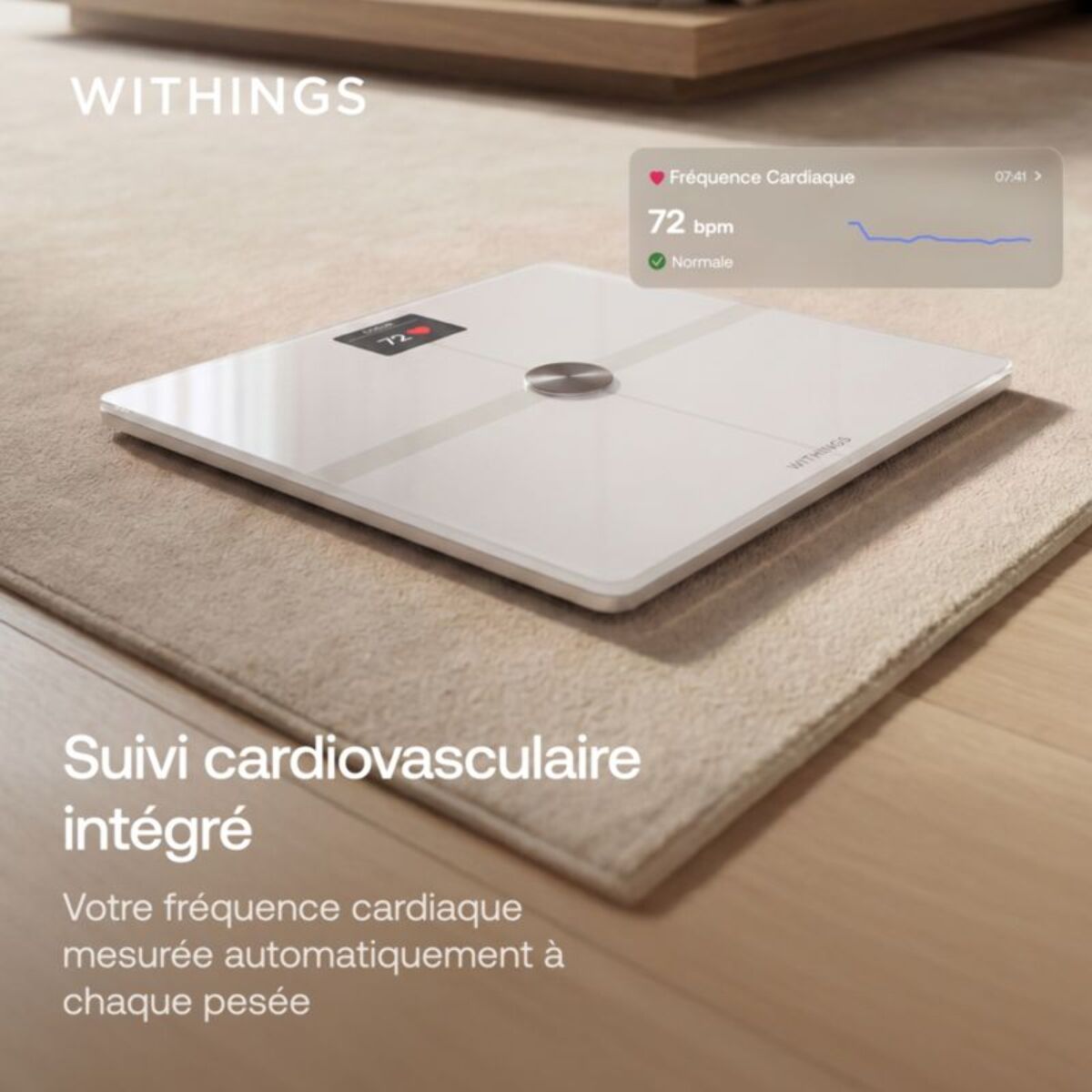 Pèse personne connecté WITHINGS Body Smart Blanc