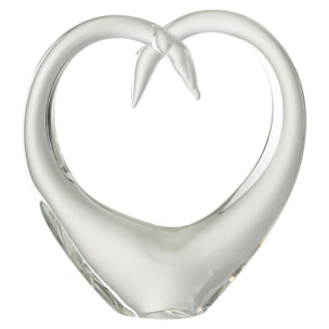 J-Line presse-papier Coeur - verre - transparent - large