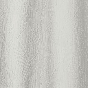 Rideau à oeillets feuillage aspect gaufré - Ecru