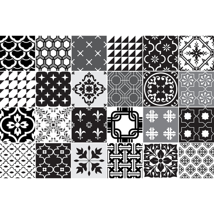 Stickers muraux - Sticker Mural Carrelage adhésif Cuisine Salle de Bain - 24 STICKERS CARRELAGES AZULEJOS NINA