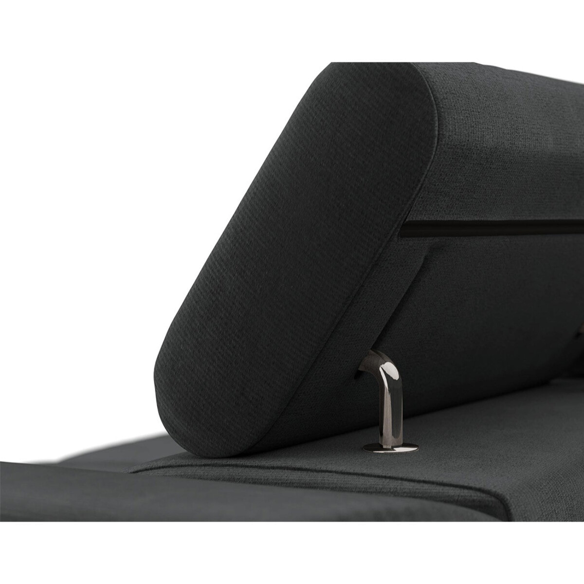 Pablo - fauteuil avec têtière ajustable - en velours - Gris foncé