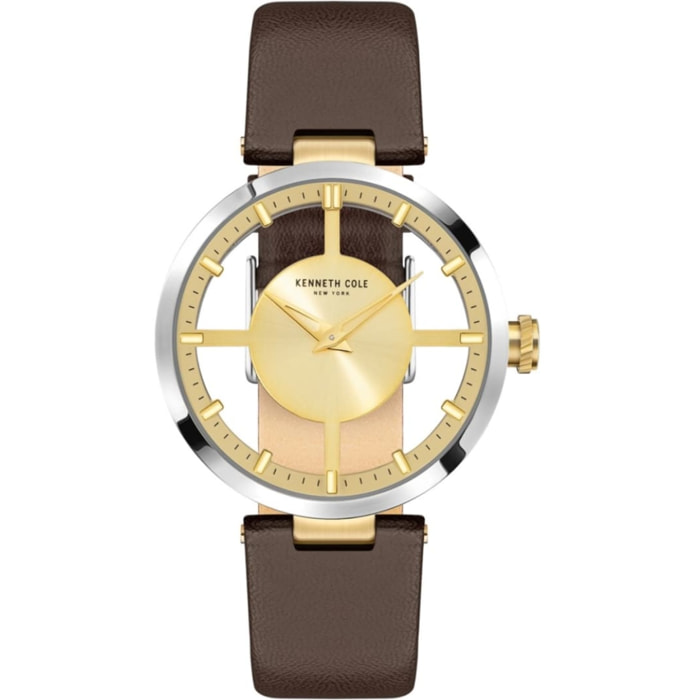 Reloj Kenneth Cole 10022539A Mujer Analogico Cuarzo con Correa de Cuero