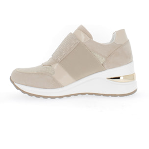 Armata di Mare Scarpe Donna Sneakers Casual con la Zeppa AMD SS31H22 Beige