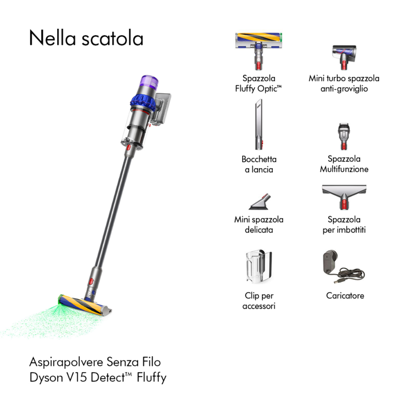 Aspirapolvere senza filo Dyson V15 Detect™ Fluffy | Nuovo