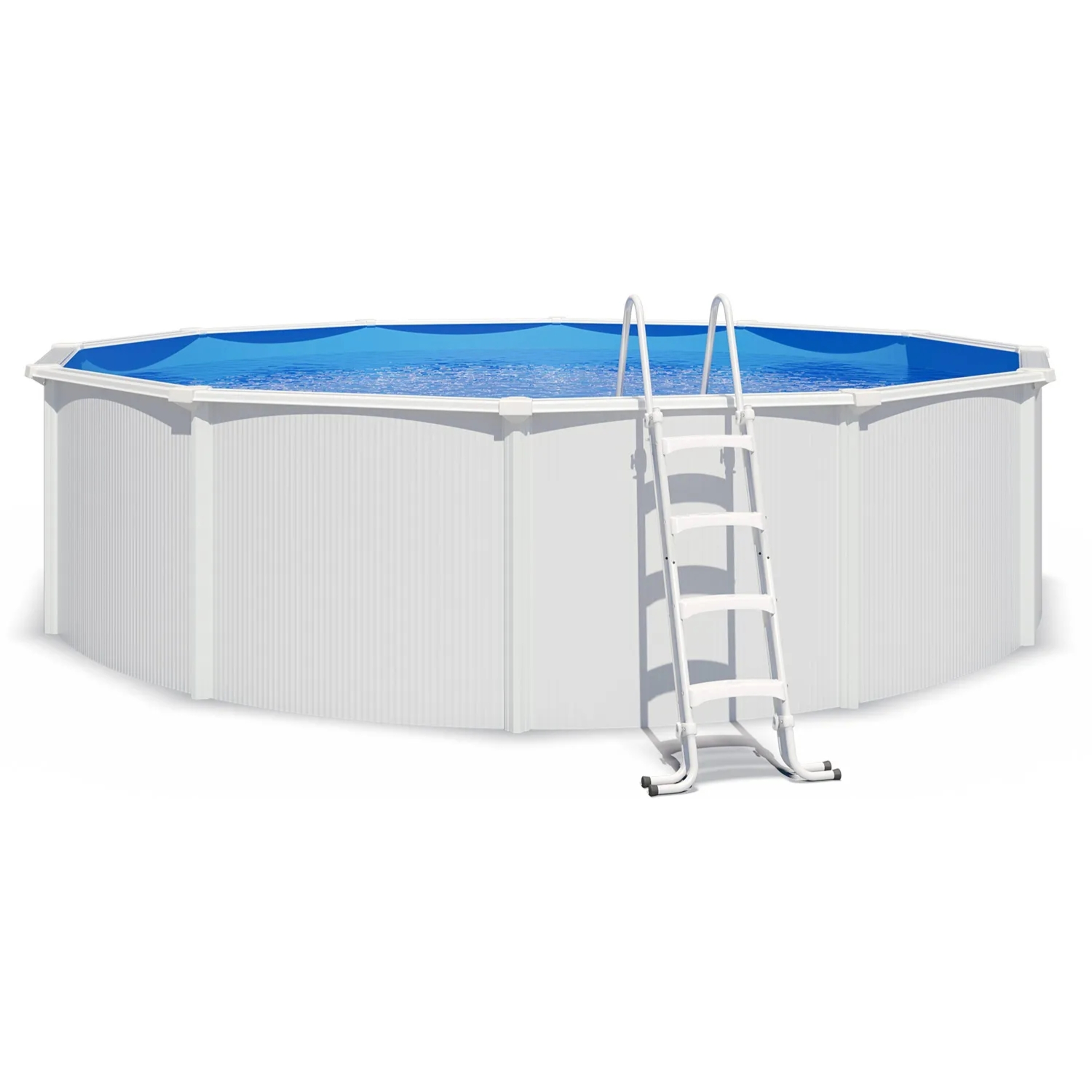 Piscine hors sol acier ronde Ø 5,50 x 1,32 m blanche SAPHIR