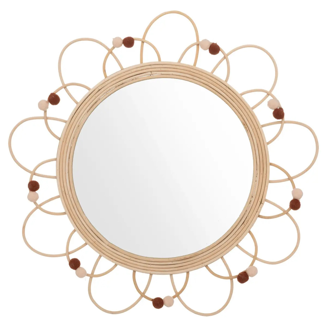 Miroir enfant "Campagne" rotin D38cm