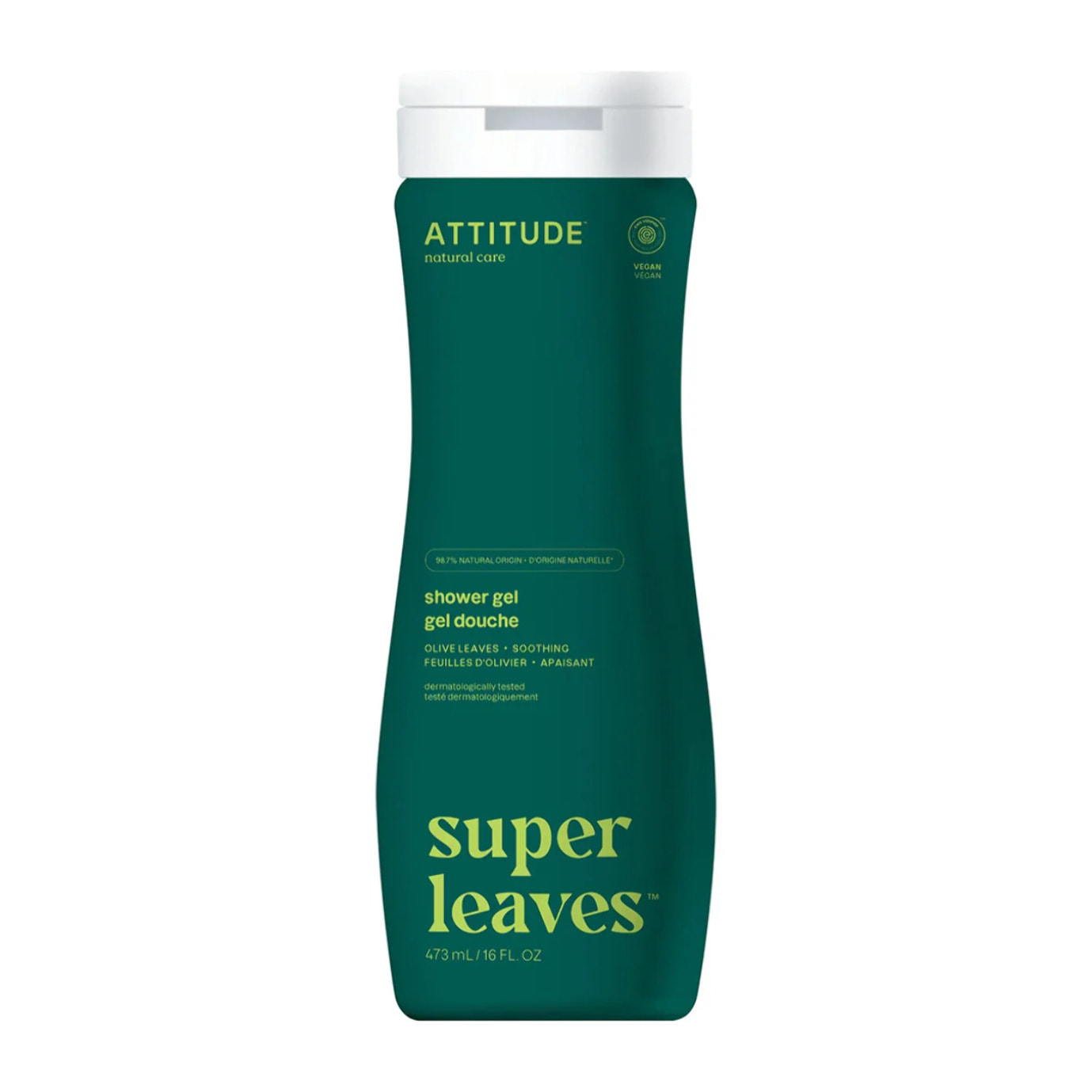 Super leaves Gel de ducha calmante Olive Leaves 473 ml