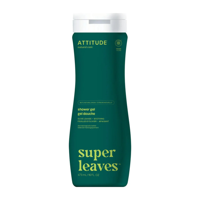 Super leaves Gel de ducha calmante Olive Leaves 473 ml