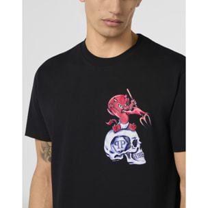 PHILIPP PLEIN Round Neck T-Shirt Baby Devil Small