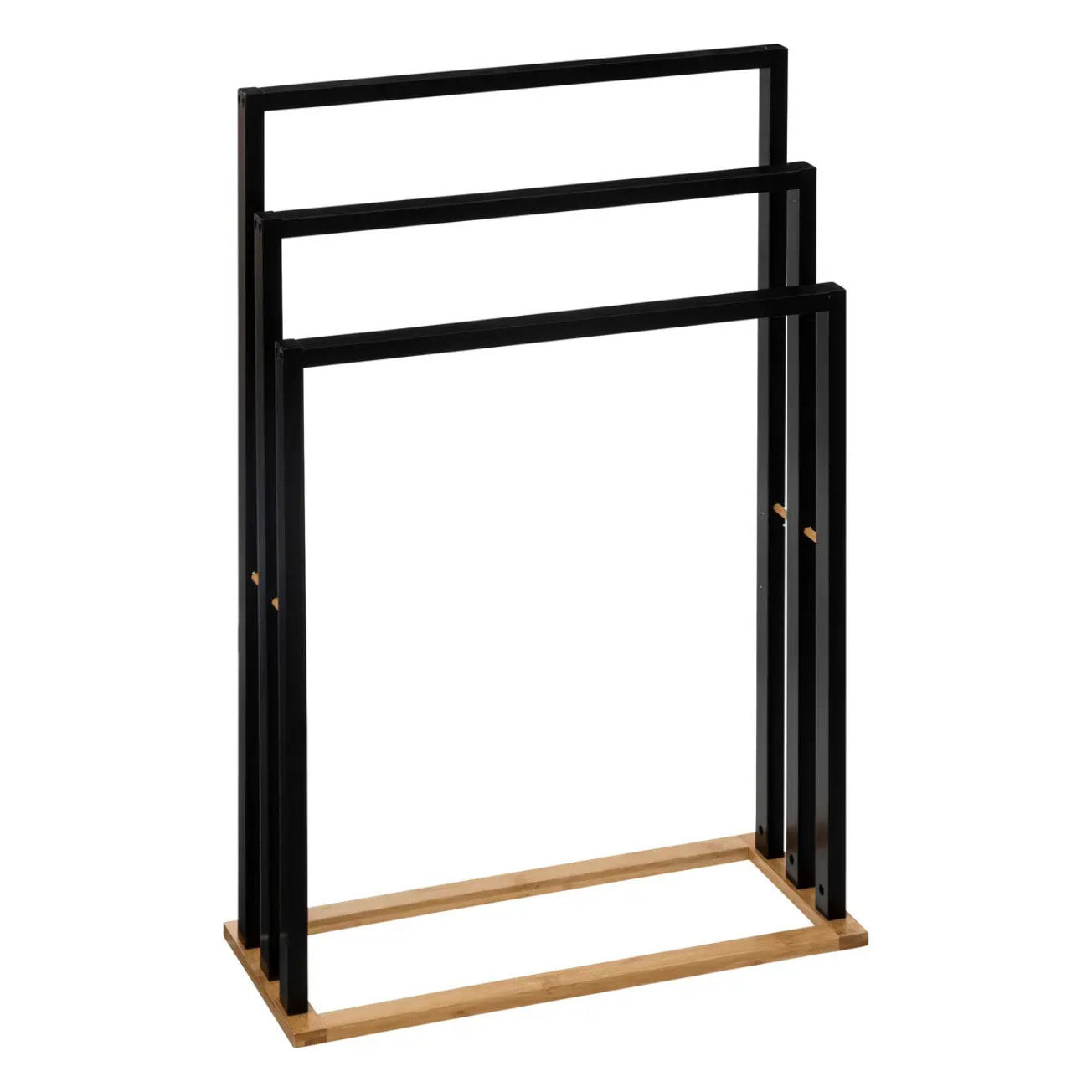 Porte-serviettes sur pieds "Naturéo" noir