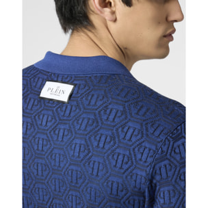 PHILIPP PLEIN Buttoned-Up Polo Shirt Jacquard Monogram