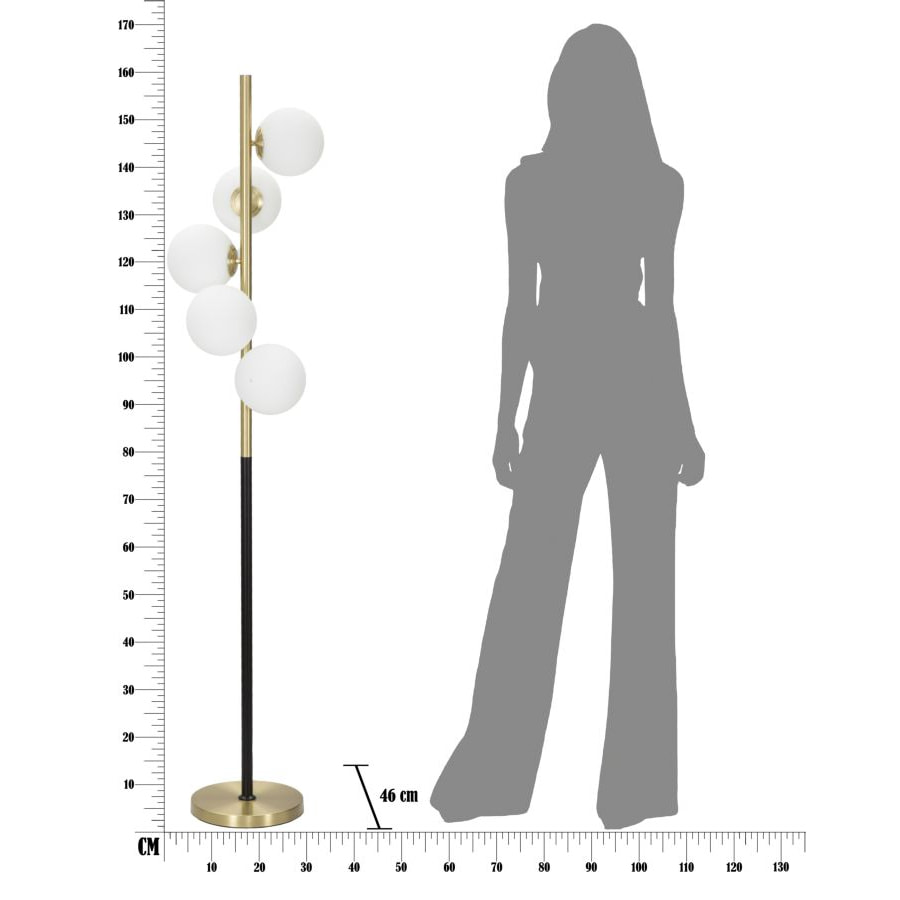 LAMPADA DA TERRA GLAMY DARK CM Ø 30x160