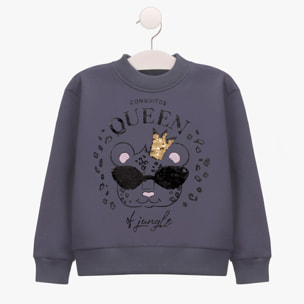 Sudadera de Niña en Gris Marengo