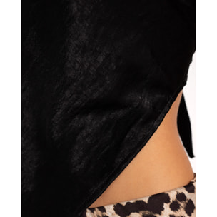 Top de mujer efecto pañuelo con lazada