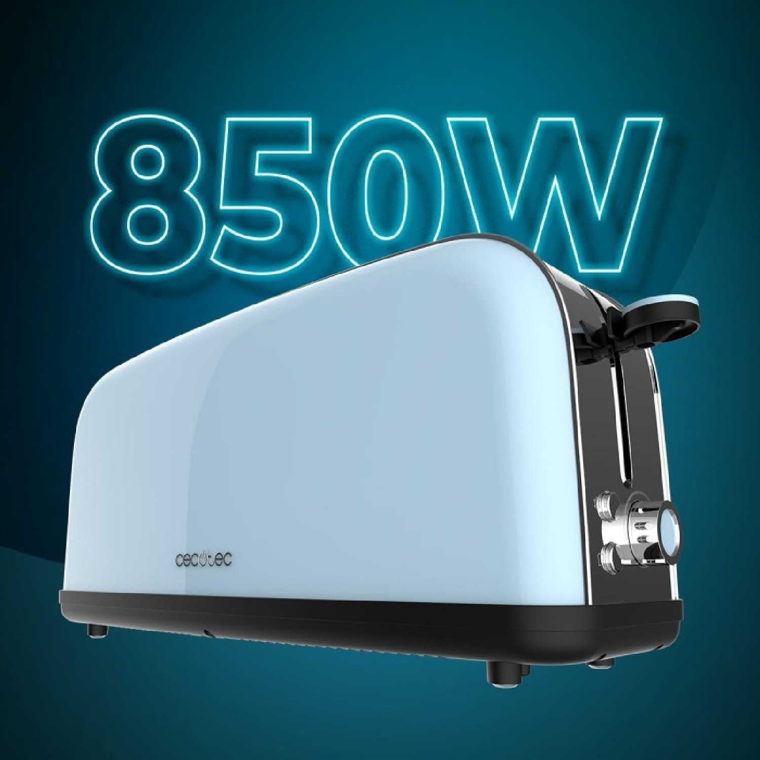 Tostadora Vertical 1 Ranura Larga Toastin' time 850 Blue Long. 850 W, 2 Rebanada