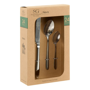 Ménagère Nevis 24 pièce(s) argent L1,8xp0,6xH23,6cm