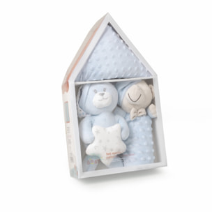 Set Casita, Peluche, Manta y Dou Dou Azul
