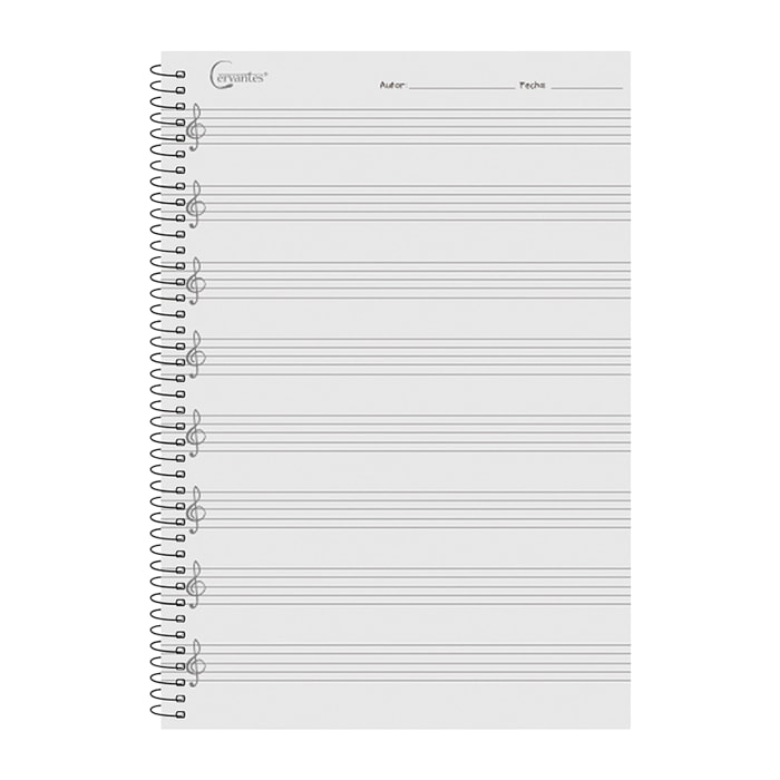 PACK 12 UNITA' QUADERNO DI MUSICA 4 PENTAGRAMMI A5 CERVANTES