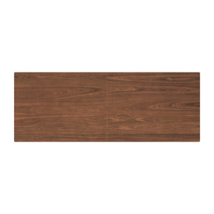 Table de bar rectangulaire 4 personnes en bois foncé 120 cm - Buvette