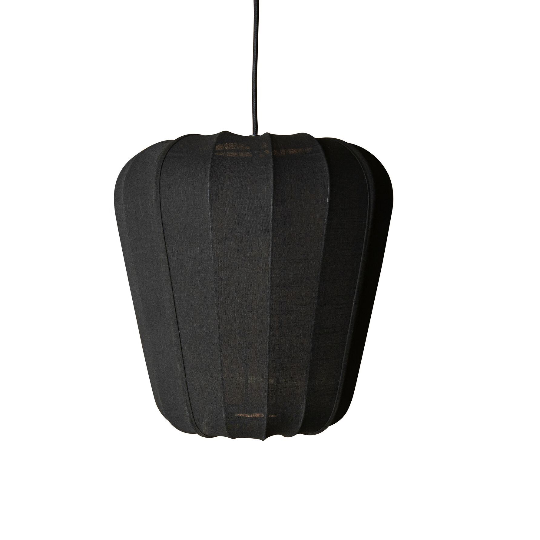 Suspension en coton noir et métal h35cm ALBA