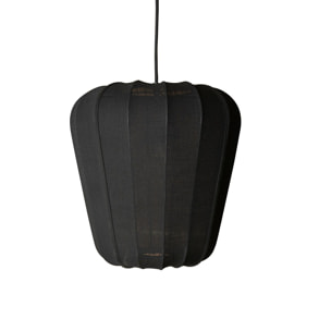 Suspension en coton noir et métal h35cm ALBA