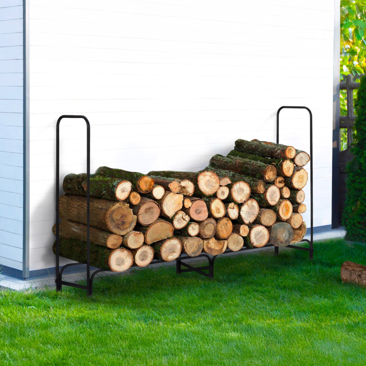 Serre-bûches métal avec housse de protection