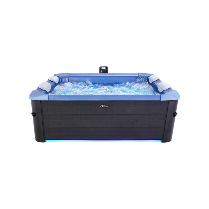 SPA rigide OSLO SAPPHIRE MSPA 6 personnes gris. 4 coussins. bâche incluse + housse thermique. hydromassages système