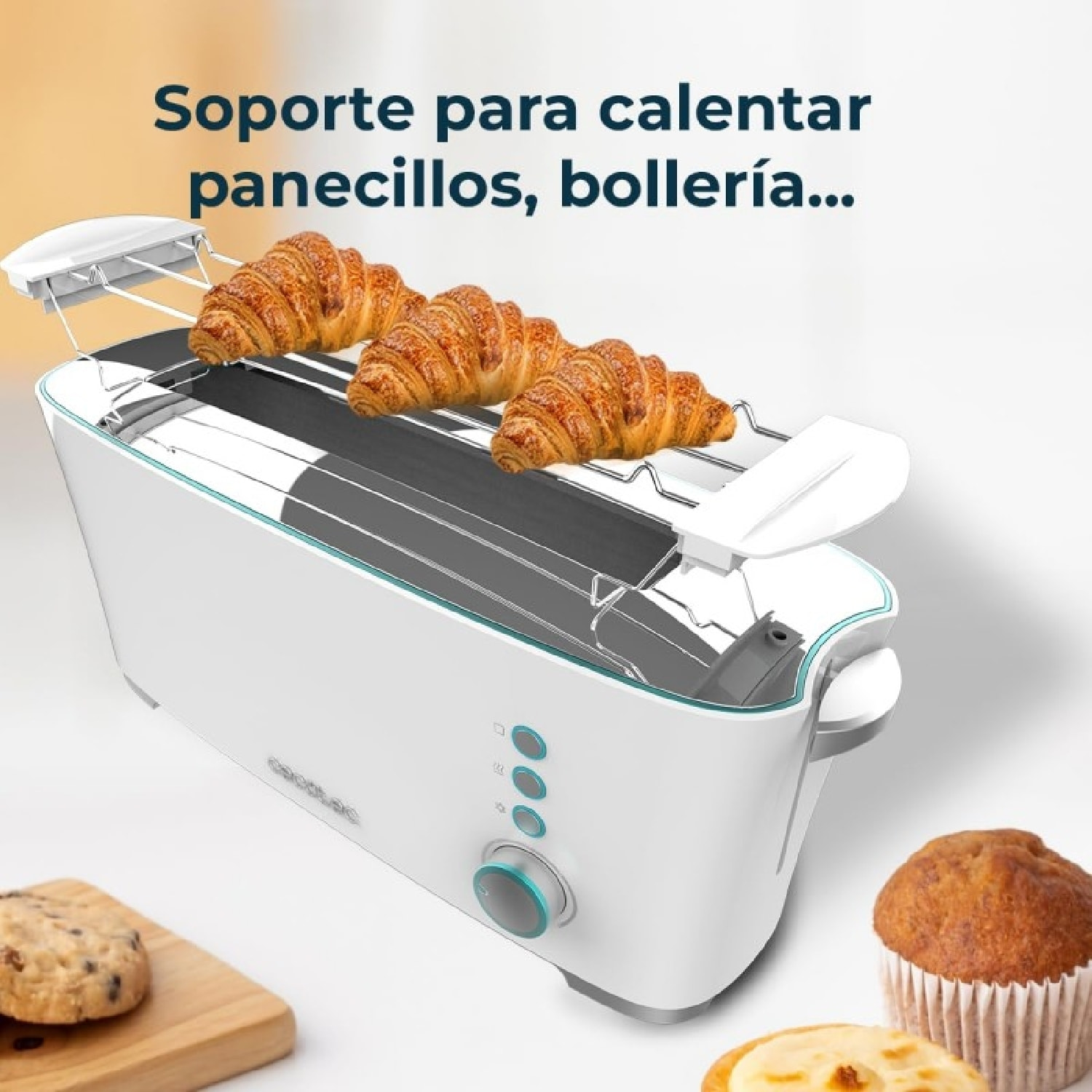 Tostador Toast&Taste Extra W,1000W de Potencia, Doble ranura XL para panes grues