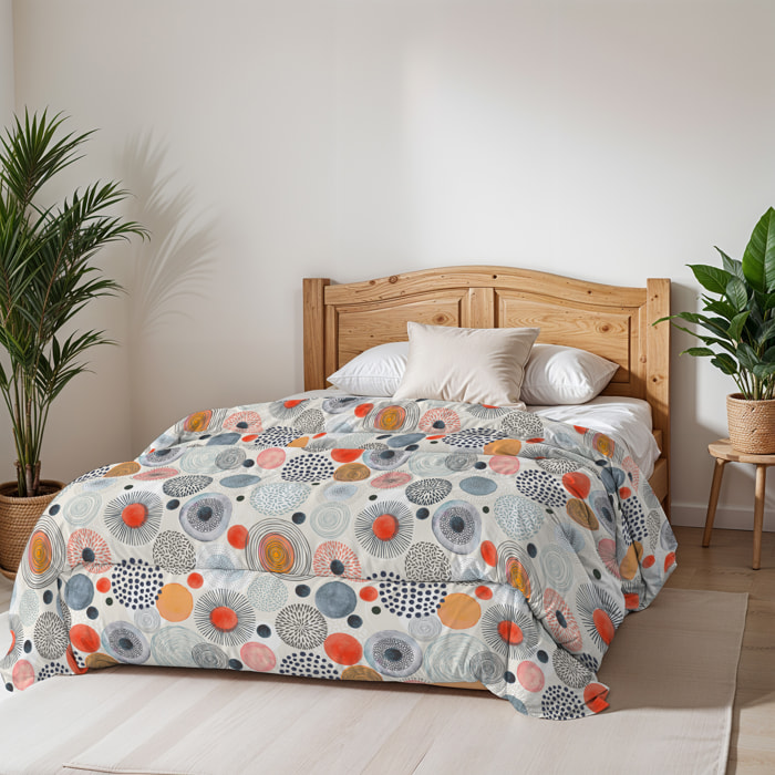 TRAPUNTA BASIC INVERNALE STAMPATA PIAZZA E MEZZA, ACQUERELLO