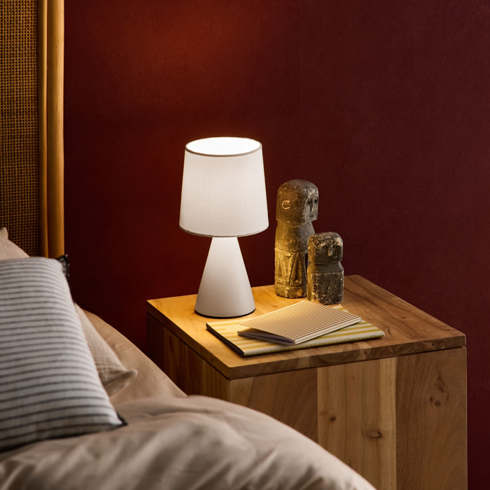 Lampe à poser céramique Alban marron Ø 13cm