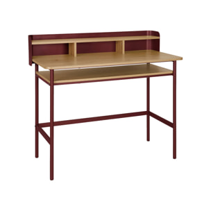 Bureau métal et décor bois 3 niches MOLTO