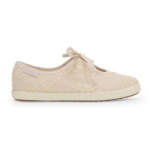 Superga - Ballerine Donna Beige - 2442 BALLERINA LACE NET FLOWER CROCHET