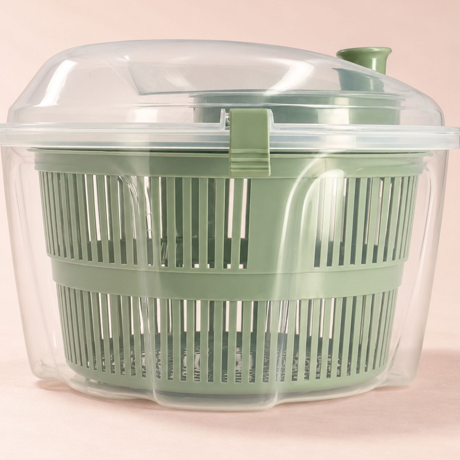 Essoreuse à salade en plastique verte