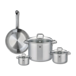 Ensemble de 1 Poêle de cuisson 28 cm et 3 faitouts 12, 16 et 26 cm Elo Profi Citrin