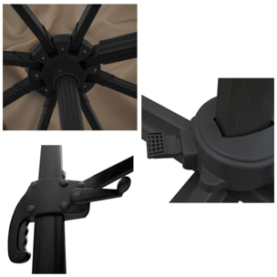 Parasol déporté MOLOKAI carré avec housse -