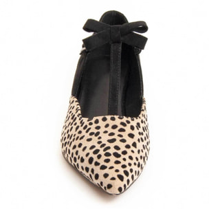 Zapato De Tacón - Beige - Altura: 3 Cm