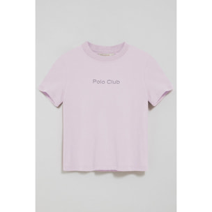 Maglietta Tori lavanda con logo Minimal Combo Polo Club