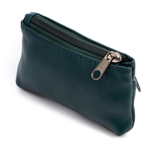 Atrani portafoglio con doppio scomparto in pelle Dollaro. Portachiavi interno.