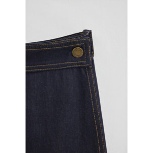 Gonna Alisa in denim blu con dettagli Polo Club