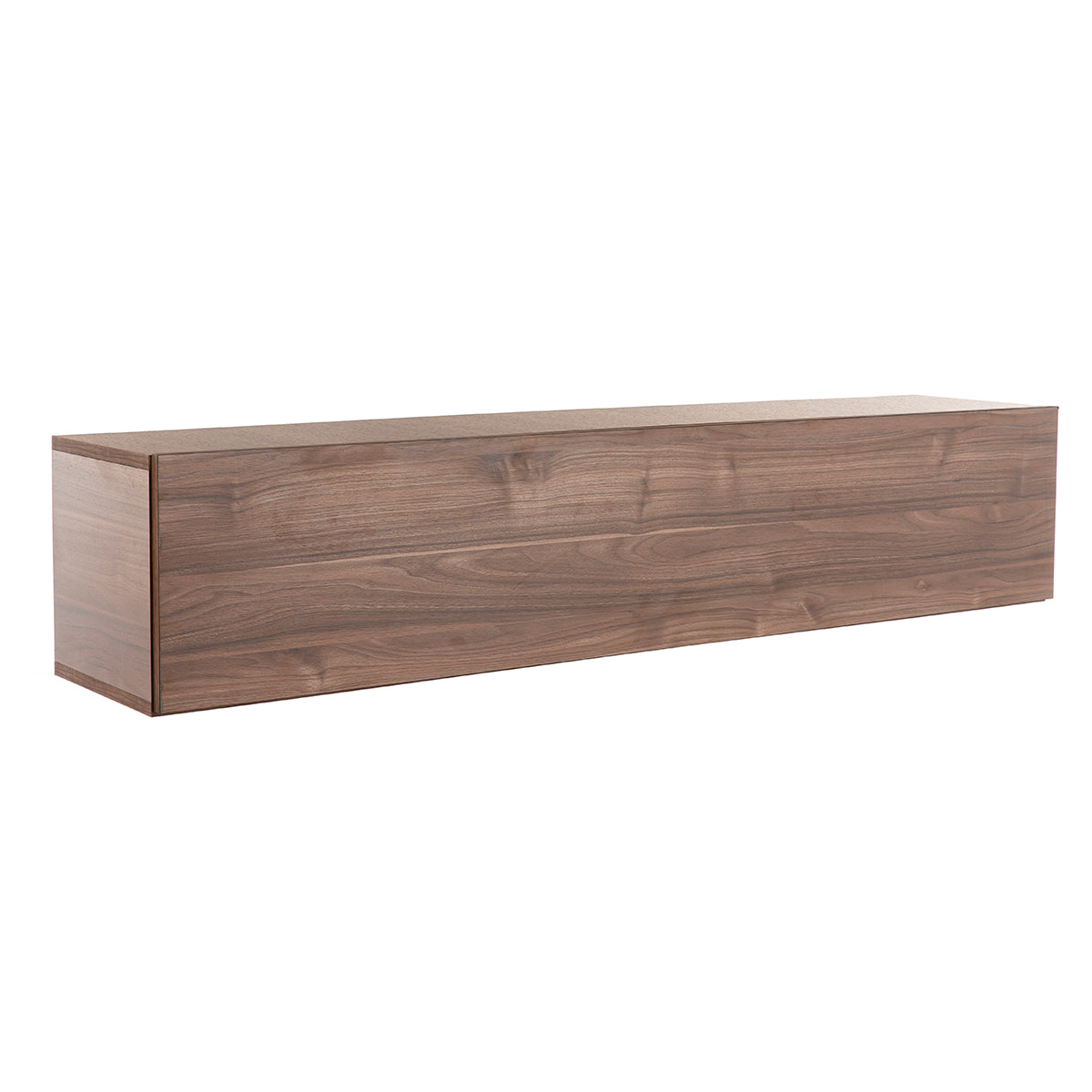 Élément mural TV horizontal finition bois foncé noyer L138 cm ETERNEL