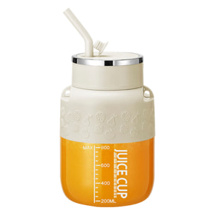 Batidora portátil eléctrica K2 de 800ml con 10 cuchillas de acero, seguridad por doble click y batería recargable.