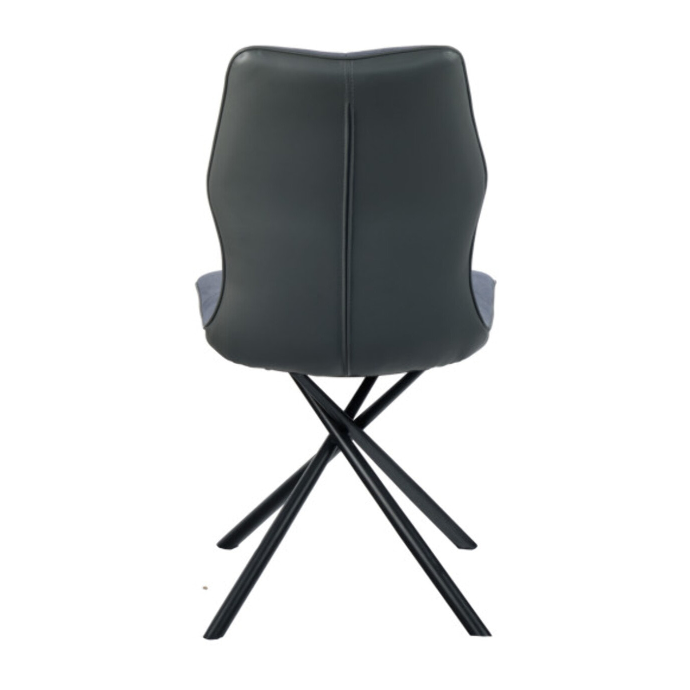 Chaise design en tissu avec piètement en métal noir - ALINE