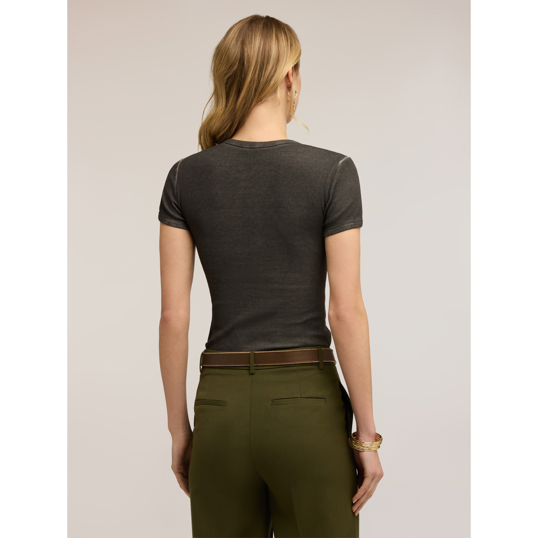 Motivi - T-shirt con applicazioni di strass - Marrone