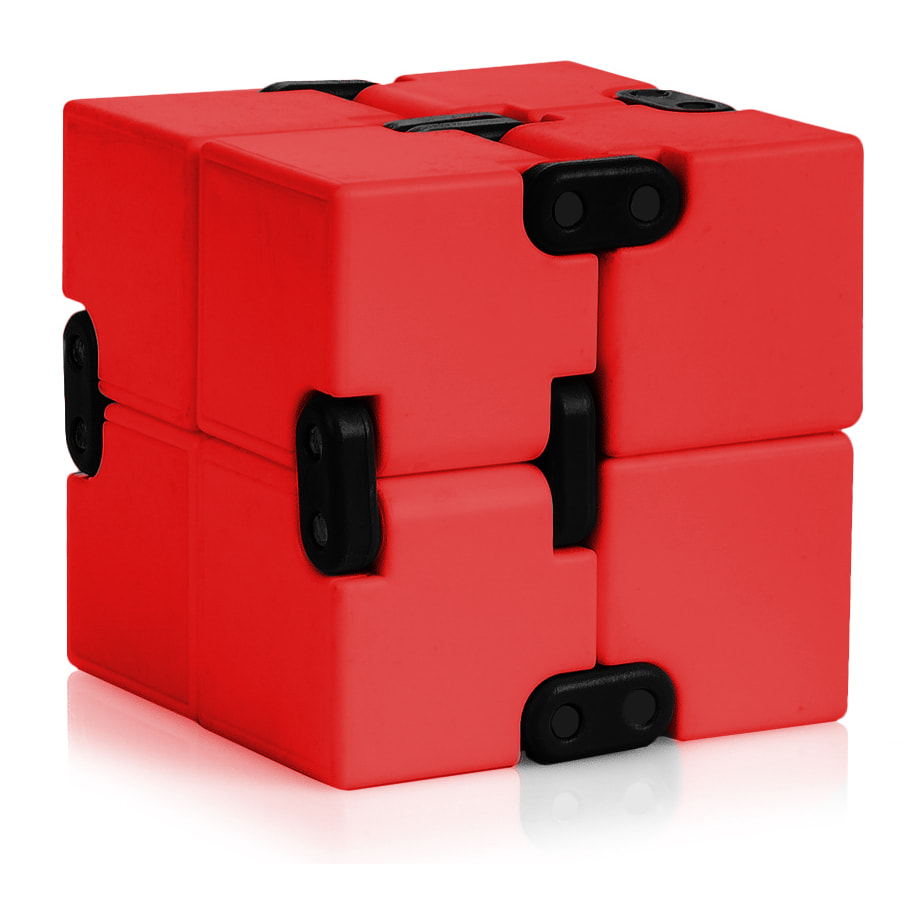 DAM Infinity Cubo Antistress 4x4x4 Cm. colore rosso