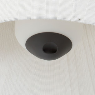 SAIGON OUT Lampe suspension grise/blanche mat T70 cone cap