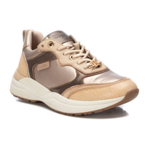 Zapatilla de piel beige