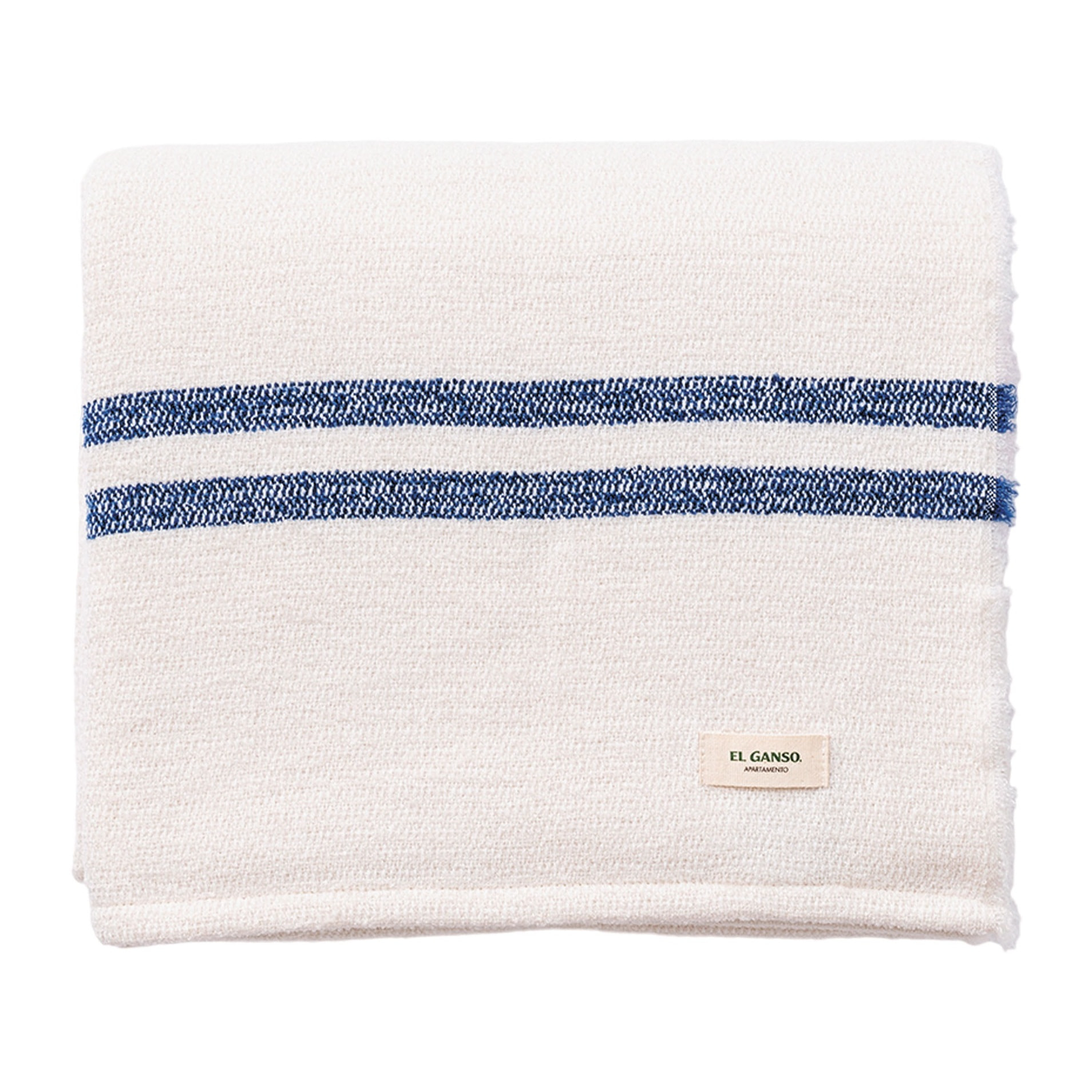 Manta de punto 140x190cm 340gr hilo teñido color crudo el ganso