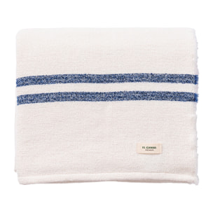 Manta de punto 140x190cm 340gr hilo teñido color crudo el ganso