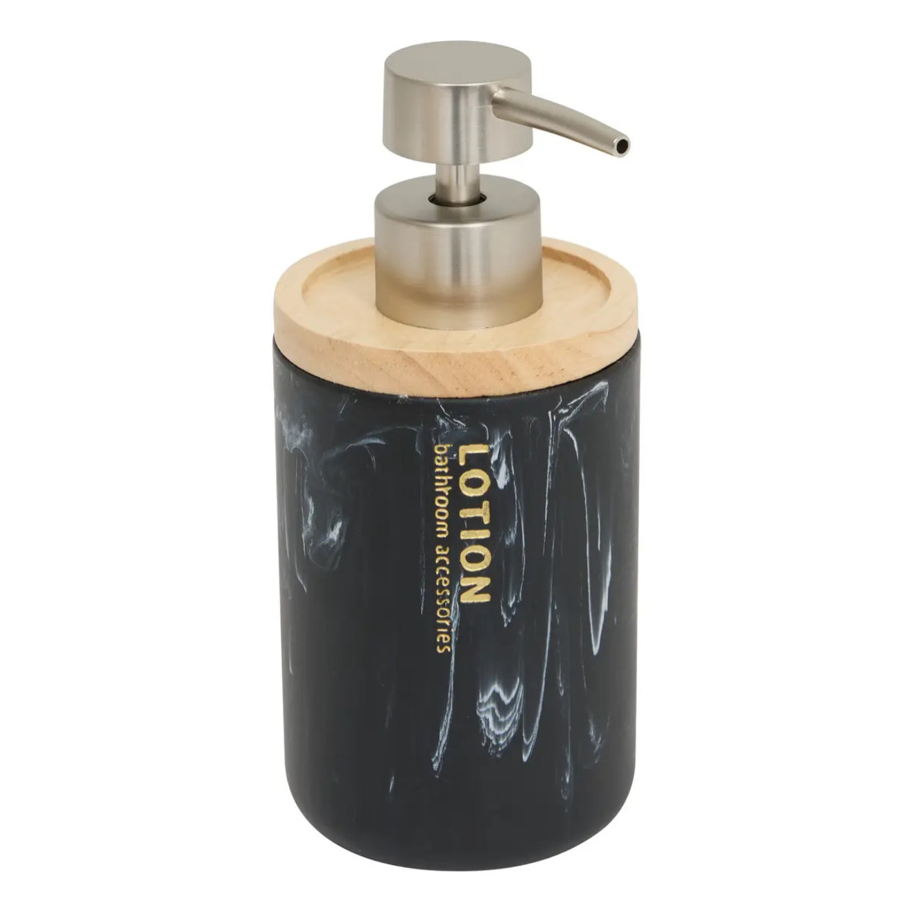 Distributeur à savon 270ml "Léa" noir effet marbre