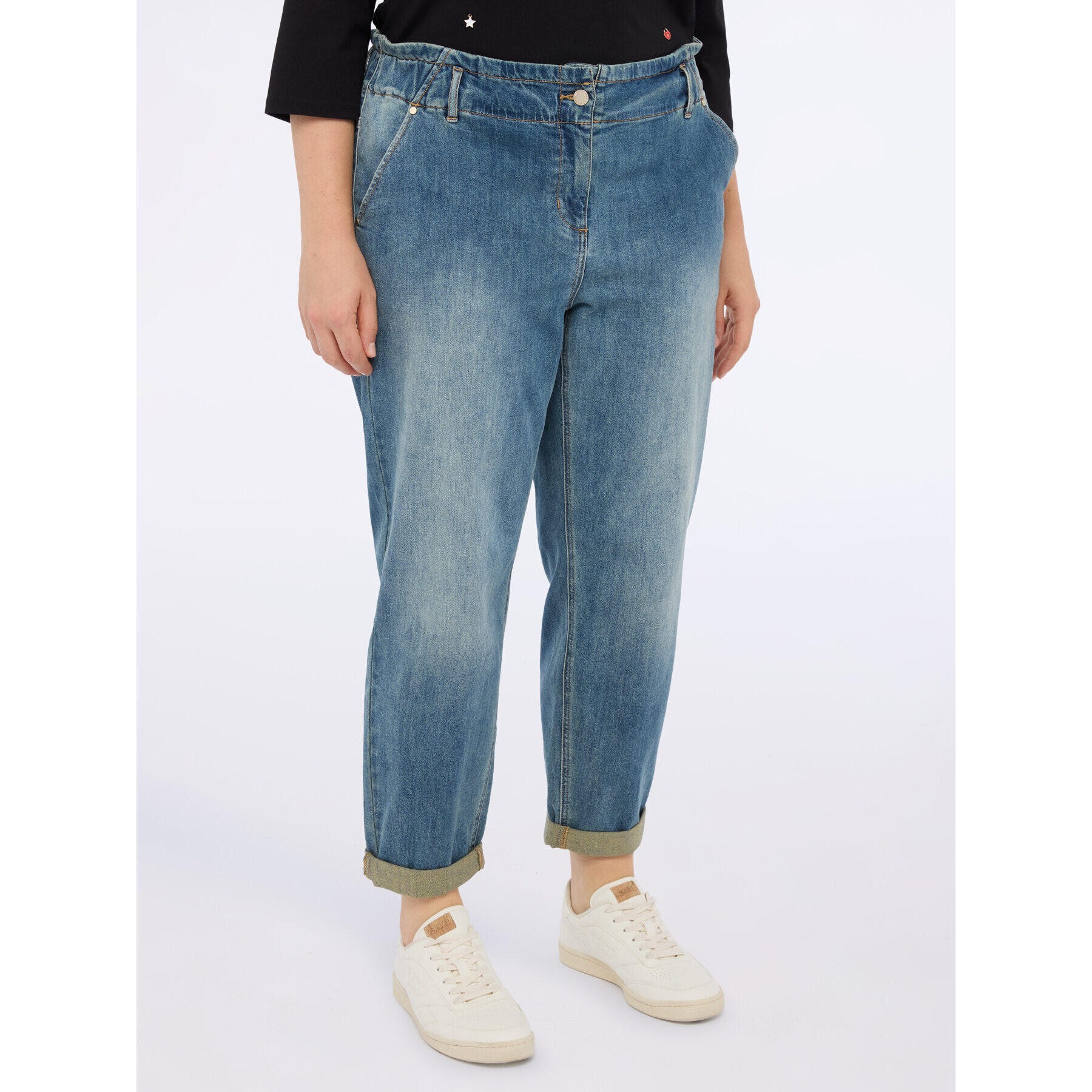 Fiorella Rubino - Jeans Balloon lavado vintage - Azul